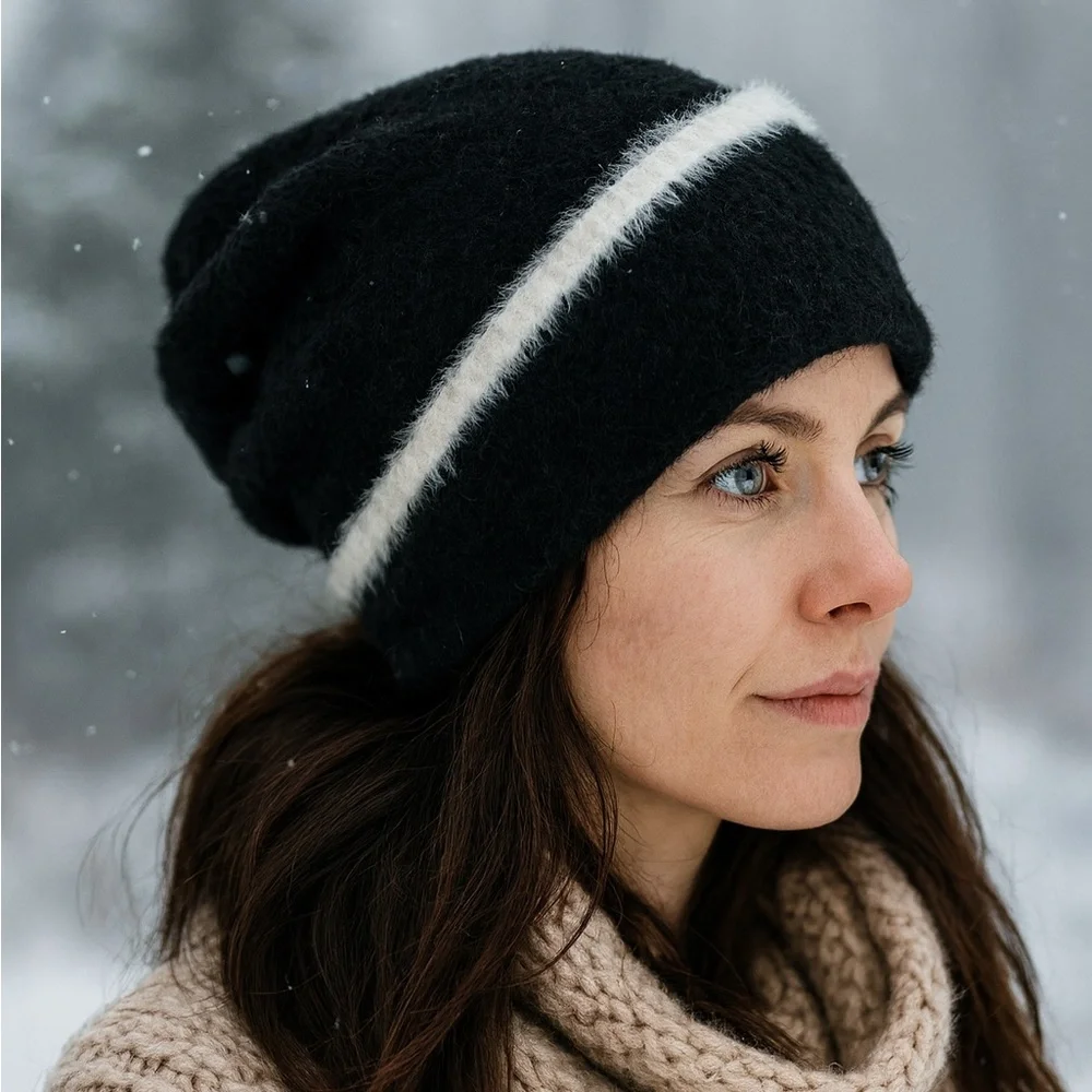 BCBGeneration Hat Beanie Single Stripe Cuff Cottagecore Classic Cozy Outdoor